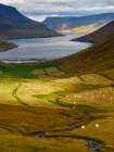 Iceland. Landscape in Botnsdalur and Sugandafjordur during autumn. Art Print